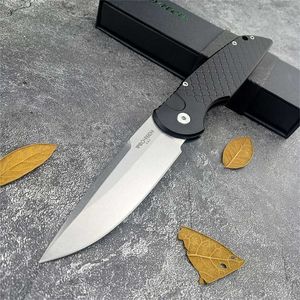 Protech Tactical Knives Response TR-3 X1オートポケット折りたたみナイフストーンウォッシュブレードブラックフィッシュスケールEDCアウトドアキャンプハンティングオートマチックナイフ535 533 15080 15002