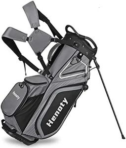 Golfväskor Stand Bag 14 Way Top Divider Ergonomic Lightweight With 8 Pockets Cooler Pouch Dust Cover Ryggsäck STR 231102