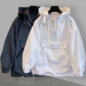 Herrtröjor 897504629 män män hoodie tröja last harajuku långärmare jackor utomhus lätt kappa streckkläder