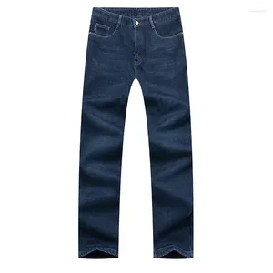 Men's Jeans Plus Size Trousers Thick Fleece Lining Pants For Man Husband Business Smart Casual Denim Pants2891-2892