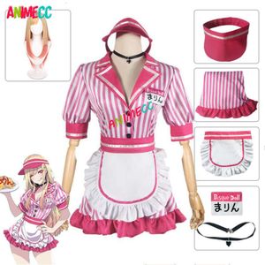 Marin kitagawa anime benim yukarı sevgilim cosplay kostüm kadın pembe lolita seksi hizmetçi jk üniforma elbise cadılar bayramı parti takım elbise s-xxl cosplay