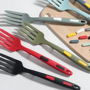 Forks Flexible Cooking Utensils Multi-function Spaghetti Server Silicone Fork Salad Whisking Serving Kitchen Accessories