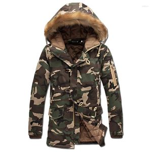 Masculino para baixo 2023 Men Jacket Winter Casual Casual Army Green Green Gross Fashion Parka