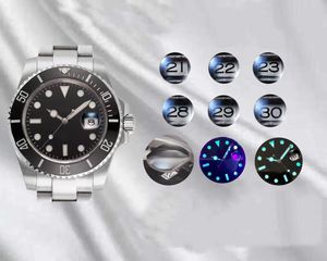 Automatisk keramik full super mäns rostfritt stål lysande vattentäta relojes de lujo para hombre safir glas super klocka 684595