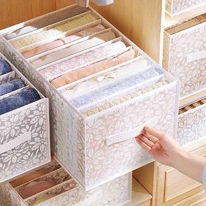 Clothing Wardrobe Storage Folding Dresser Drawer Wardrobe Closet Divided Storage Box For Underwear Socks Bra R231102