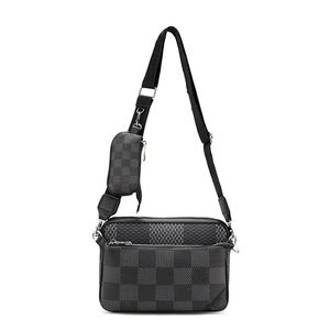 2024 grade homens moda saco feminino bolsa de luxo couro do plutônio sacos ombro designer bolsas bolsa crossbody saco mensageiro 3 peça conjunto