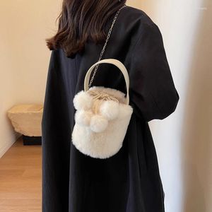 Evening Bags Fashion Versatile Women's Solid Color Plush Cloth Single Shoulder Crossbody Bag Outdoor Leisure Commuter Storage