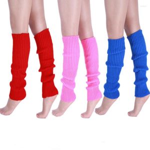 Женские носки 1Pair Fashion Kniting Leats Warmer Winter Punk Solid Crochet Lady Ligging Foot Elastic Boot Mounts Bearmers Bearmers