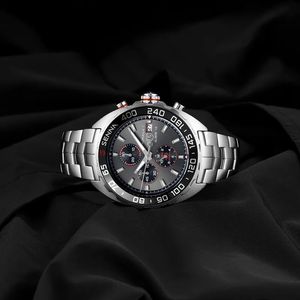 Bilek saatleri oupai varış spor kronograf kronometre işlevi tasarım etiketi aydınlık yarış izleme takvim ile su geçirmez 231101