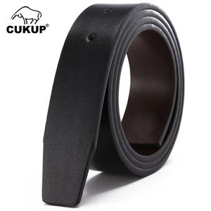 Cintos CUKUP Qualidade de Grão Masculino 2ª Camada Ambos os Lados Use Cinto de Couro Genuíno Pino Estilo Suave para Homens Sem Fivela LUCK16 231101