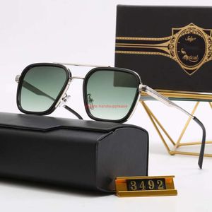 2024 2023 Fashion Vintage Classic Square Pilot Style Sunglasses for Men High Quality Brand Design Sun Glasses with Case 3492 Designer Dita MMQW