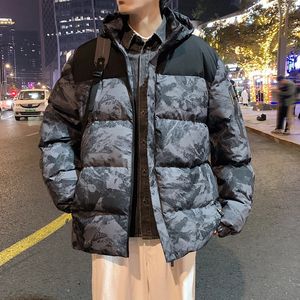 Homens para baixo parkas 2023 camuflagem puffer jaquetas de inverno homens quentes engrossar esportes ao ar livre blusão casacos com capuz casaco acolchoado 231102