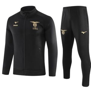 2023 2024 Lazio soccer jacket Tracksuits Survetement black long zipper Football jackets sports training suit 23 24 men long sleeve sportswear sets