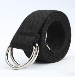 Hot Casual Unisex Canvas Fabric Belt Strap Ring Buckle Weing Waist Band Casual Jeans Belt 5 Colors Cinturones Hombre7355030