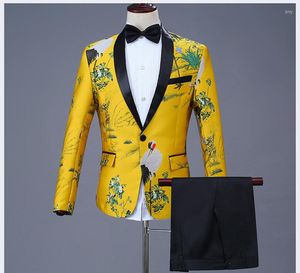 Ternos masculinos Bonitos noel Groomsmen Shawl Smoking Smoking Tuxedos Mens Wedding Dress Man Jaqueta Blazer Prom Dinner (Jacket Pants Tie) T02