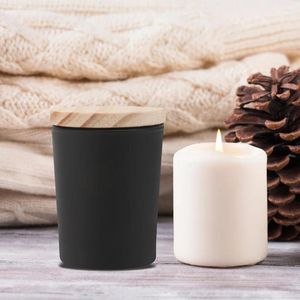 Candle Holders 4 Pcs Black Anti-fall Tea Light Glass Scented Tins DIY Containers