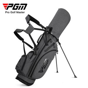 Golfväskor PGM Men S Stand Bag Standard Ultralight PVC slitstyrka stor kapacitetsträningstillbehör Gray Hold 14st Clubs 231102