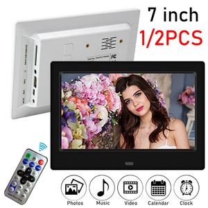 Digital Cameras 7 Inch HD Po Frame 800x480 LED Smart Electronic Album LCD MP3 MP4 Music Player with Remote Control 231120