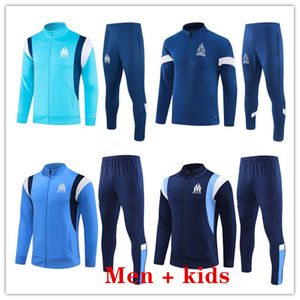 2023 2024 Olympique de Marseilles futbol ceketi eşofman 23 24 Alexis Milen Guendouzi Uzun Zipper Fottball Ceketler Maillot de Foot Om Sportswear Eğitim Takım