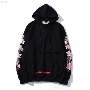 Offs White Luxury Designer Mens Womens Fashion Hoodies High Quality Pure Cotton Flower Arrow Speed Bump Letter Printing Hooded Sweater Street Hip Tdwo