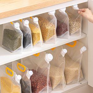 Food Storage Organization Sets 15pcsRice Packaging Bag Grains Sealed Bag MoistureProof And InsectProof Transparent Thickened Portable FoodGrade Bag 230331