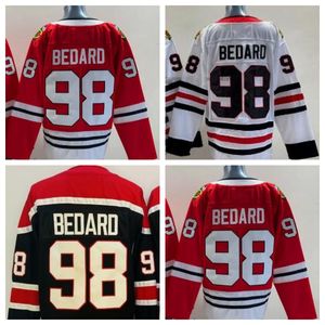 Men Kids Youth 98 Connor Bedard Hockey Jersey Red White Black 100% zszyty 2023 2024 Nowe koszulki hokejowe Nowe przybycie