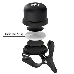 Cykelhorn Cykelklocka Positionering Anti-stöld cykling MTB Mount Airtag Bell Waterproof Mässing Holder Hide Airtag Bell för cykeltillbehör 231101