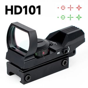 Monokulare HD101 Compact RedGreen Dot Sight Einstellbare Helligkeit Zielen Optische Reflexion Zielfernrohr Taktisches Zielfernrohr Jagdzubehör 231101