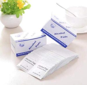 Disposable Wet Wipes Box of 100 Sterile Alcohol Prep Pads Wipes Cleanser Universal for Skin Nail Computer Mobile Phone1143055