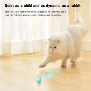 Cat Toys Smart Rolling Ball с светодиодными фонарями забавные автоматические интерактивные упражнения USB Перезаряжаемые продукты для животных