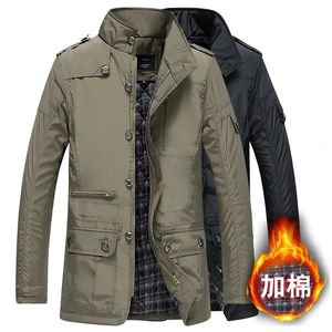 Homens Down Parkas Marcas de Luxo Jaqueta de Algodão de Inverno Homens Trench Coat Parka Quente Manga Longa Slim Fit Casual Cor Sólida Casacos Bomber 231102