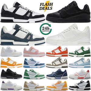 2023 Männer Frauen Schuhe Designer Trainer Turnschuhe Low Schwarz Weiß Baby Blau Marine Orange Grün Braun Rosa Gelb Herren Tennis Mode Outdoor Trainer