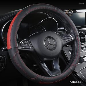 Steering Wheel Covers KADULEE Microfiber Leather Car Cover For Mercedess Benzs Smart Fortwo 450