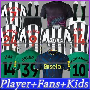 Bruno G. 23 24 Camisas de futebol ISAK NUFC terceiro UNITEDS JOELINTON TRIPPIER Camisa de futebol MAXIMIN Homens Crianças Jersey kit conjuntos ALMIRON WILSON