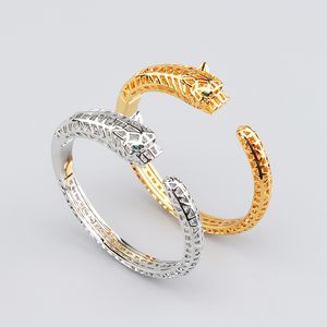 Gold Torque Diamond Leopard Luxo Mulheres Bangles Bracelets Designer Men Jóias de Jóias de alta qualidade Partema unissex Festa de Natal Presentes de casamento