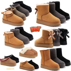 ugh botları kabarık kar botları Tasman botları mini kadınlar kış avustralya platformu ug boot terlik ayak bileği yün ayakkabıları koyun derisi gerçek deri klasik tasarımcı patikaları tazz