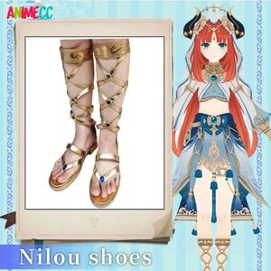 Genshin Impact Nilou Cosplay Shoesハイヒールゴージャスな衣装コスチュームハロウィーン中古アクセサリーカスタマイズコスプレを受け入れる