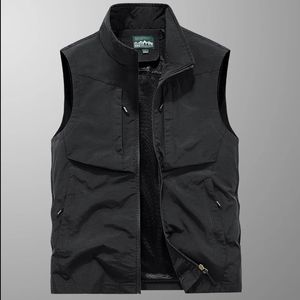 Men's Vests Spring and Autumn Mens Outdoor Fishing Vest Quick DryTravel Jogging Running Sport Casual Loose Sleeveless Mesh Waistcoat Jacket 231102