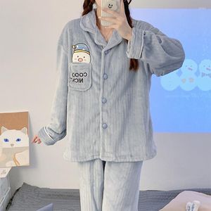 Kobietowa odzież sutowa zimowa piżama kobiety gęsty miękki flanelowy polar Spring Pajama garnitur dziewcząt Snowman Loungewear plus size ubrania domowe