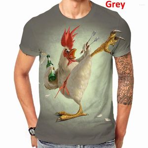 Erkek Tişörtleri 2023 Moda Grafik 3D Baskılı T-Shirt Komik Serin Tavuk Gömlek Yaz Erkekler/Kadınlar Kısa Kol Yuvarlak Boyun Tees Üstleri