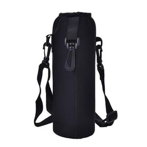 Water Bottles Bottle Cover Bag Pouch WStrap Neoprene Carrier Insulated Holder Shoulder Strap BlackWater53413547074746