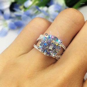 Wedding Rings Ne'w Exquisite Cross Twine For Women Round Cubic Zirconia Brilliant Bridal Party Finger-ring Fashion Jewelry