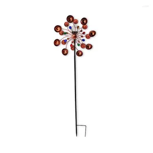 Garden Decorations Metal Solar Powered Wind Spinner Windmill Spinning Decoration Ornament For Outdoor Yard Lawn Decor