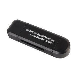 2 em 1 leitores de memória OTG/USB Multifunction Card Reader/Writer for PC Smart Mobilephones com bolsa ou pacote de caixa