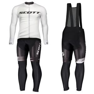 Jersey Cycling Sets Scott Team Spring Long Oddychający rękaw Męskie MTB Rowerowe odzież ROUPA Ciclismo 231102