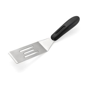 100Pcs Professional BBQ Frying Shovel Mini Serving Spatula Stainless Steel Cutter Turner for Serving Flipping or Cooking SN4493