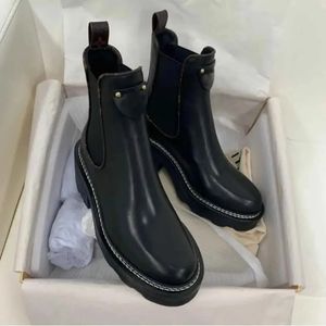 Zimowe eleganckie buty Beaubourg kostki dla kobiet czarne cielę skórzane lady martin booties impreza ślub lady komfort rycerz chelsea but eu35-42 oryginalne pudełko