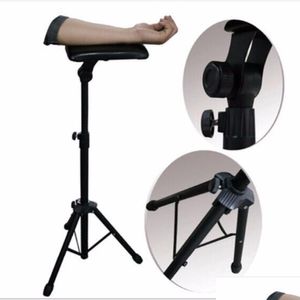 Furniture Accessories Iron Tattoo Arm Leg Rest Stand Portable Fly Adjustable Chair For Studio Work Supply Bed Stool 65-125Cm Drop De Dhpae
