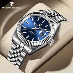 Zegarwatki Pagani Design Men Mechanical Watch Luksusowy automatyczny zegarek Sport ze stali nierdzewnej 100m Wodoodporne zegarek dla mężczyzn 231101