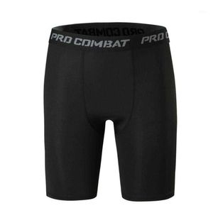 Mäns shorts 4 färger Mens Compression Pants For Summer Kne Length Pro Combat Gym Övning Aktiv Jogging Running Jogger17FK4